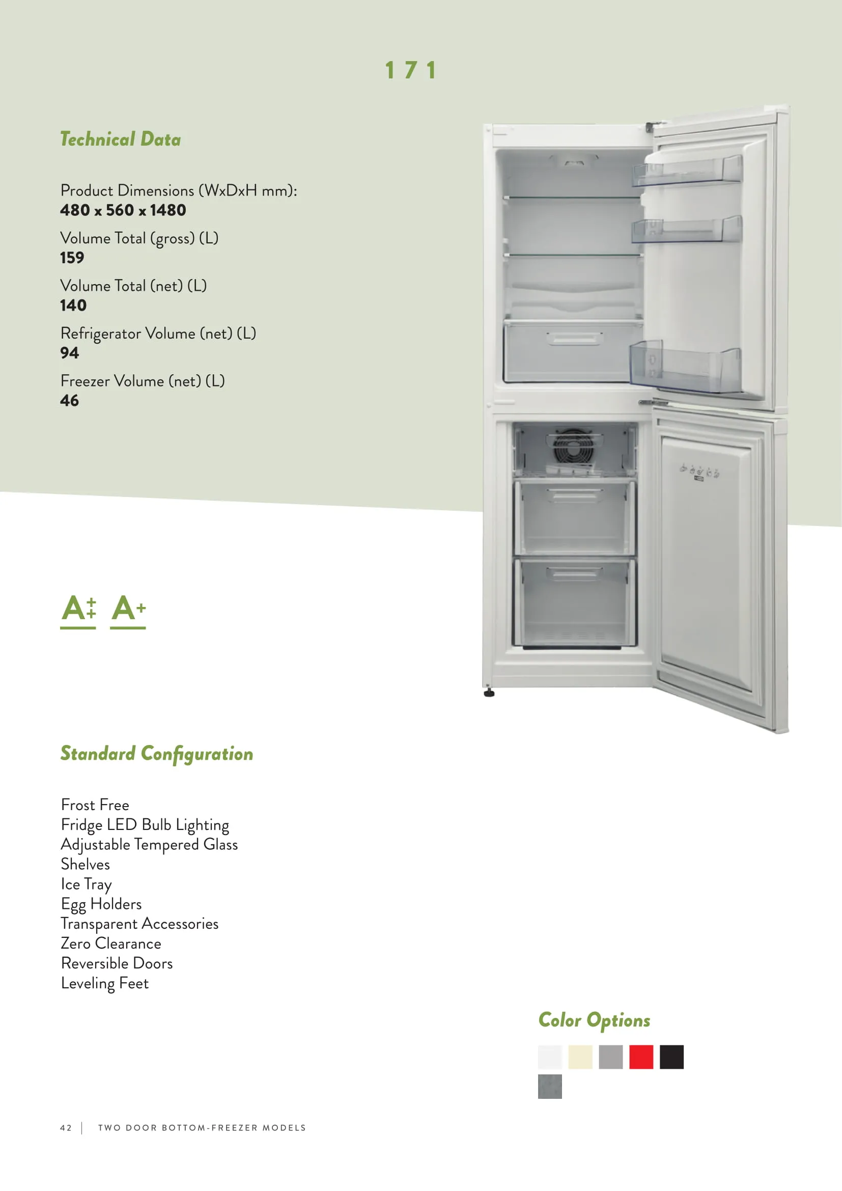 Réfrigérateur Deux Portes No-Frost Export (Climat Tropical) Modèle 135 — Gros Électroménager, Froid & Électronique Grand Public | COIDET & ATC
