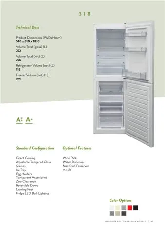 Réfrigérateur Deux Portes No-Frost Export (Climat Tropical) Modèle 36 — Gros Électroménager, Froid & Électronique Grand Public | COIDET & ATC