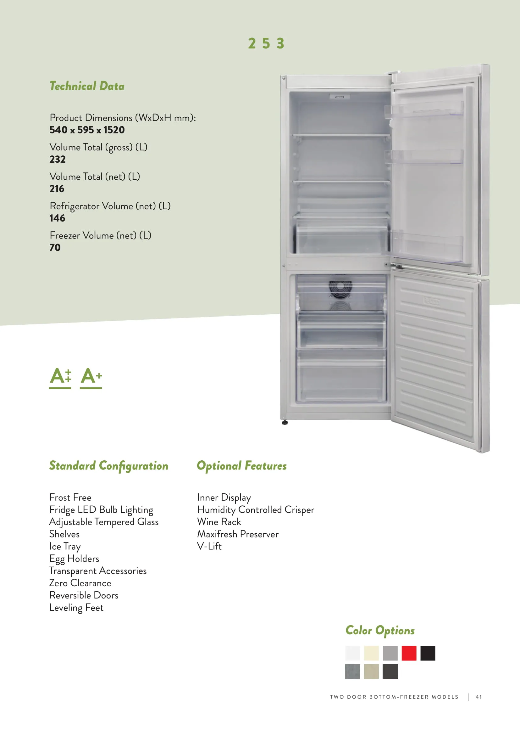 Réfrigérateur Deux Portes No-Frost Export (Climat Tropical) Modèle 58 — Gros Électroménager, Froid & Électronique Grand Public | COIDET & ATC
