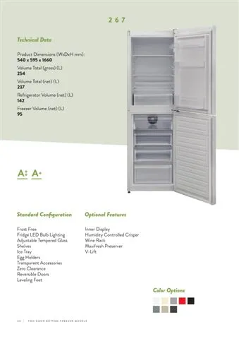 Réfrigérateur Deux Portes No-Frost Export (Climat Tropical) Modèle 20 — Gros Électroménager, Froid & Électronique Grand Public | COIDET & ATC