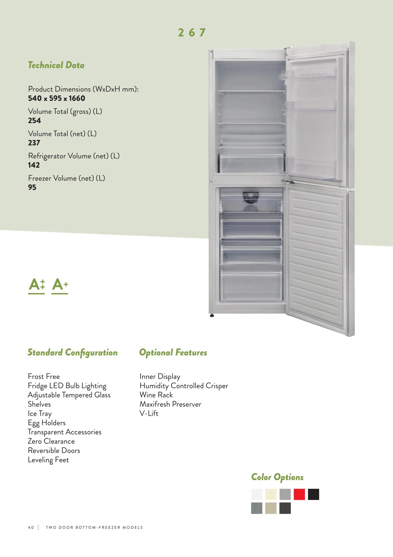 Réfrigérateur Deux Portes No-Frost Export (Climat Tropical) Modèle 167 — Gros Électroménager, Froid & Électronique Grand Public | COIDET & ATC