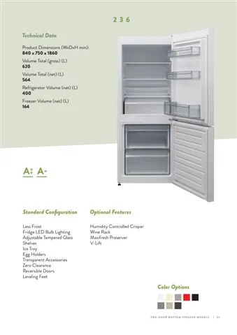 Réfrigérateur Deux Portes No-Frost Export (Climat Tropical) Modèle 190 — Gros Électroménager, Froid & Électronique Grand Public | COIDET & ATC