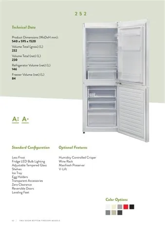 Réfrigérateur Deux Portes No-Frost Export (Climat Tropical) Modèle 143 — Gros Électroménager, Froid & Électronique Grand Public | COIDET & ATC