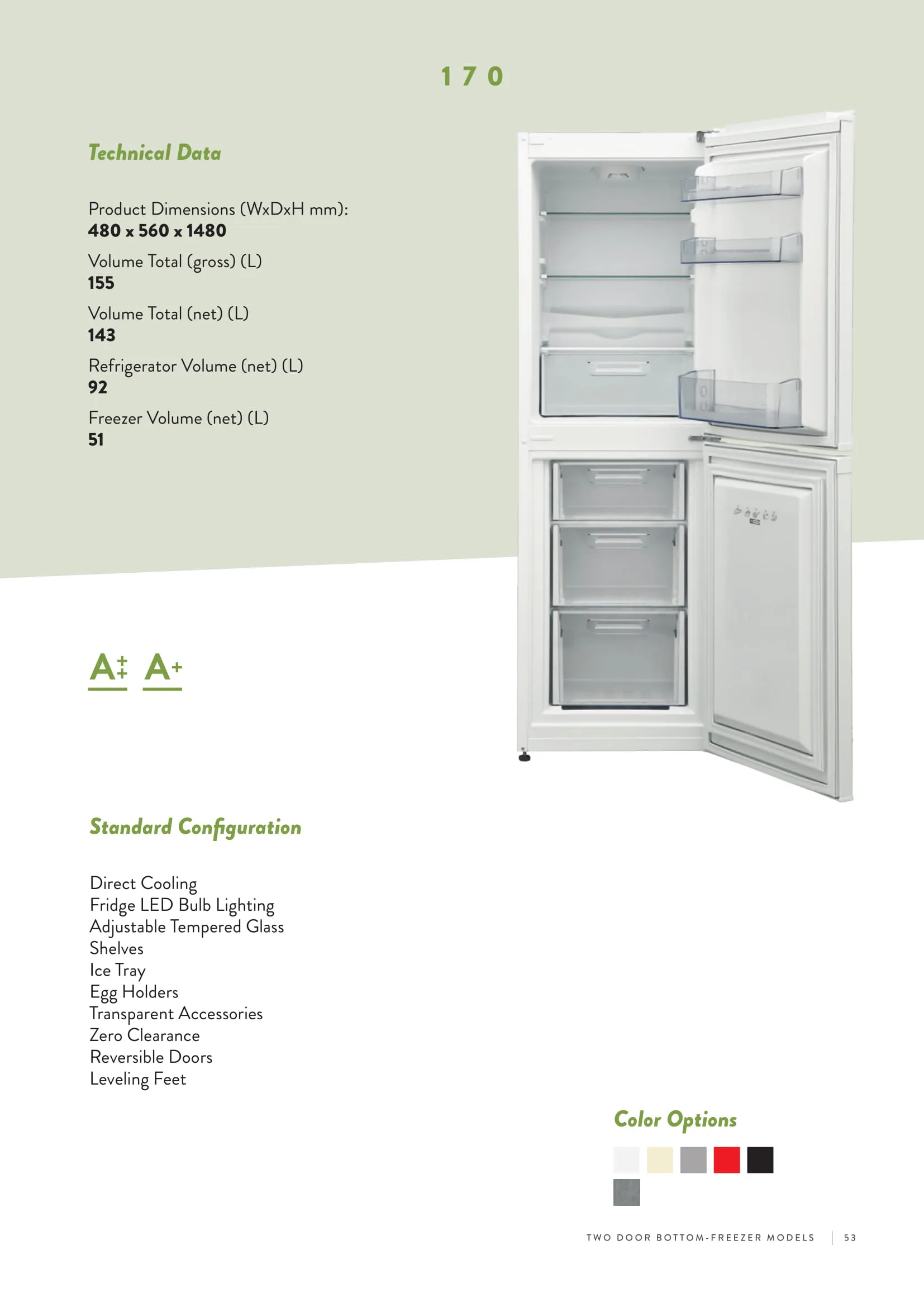 Réfrigérateur Deux Portes No-Frost Export (Climat Tropical) Modèle 115 — Gros Électroménager, Froid & Électronique Grand Public | COIDET & ATC
