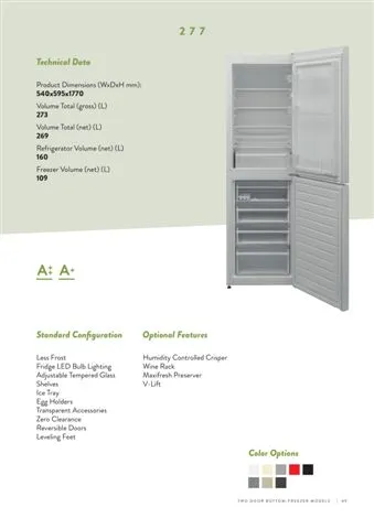 Réfrigérateur Deux Portes No-Frost Export (Climat Tropical) Modèle 182 — Gros Électroménager, Froid & Électronique Grand Public | COIDET & ATC