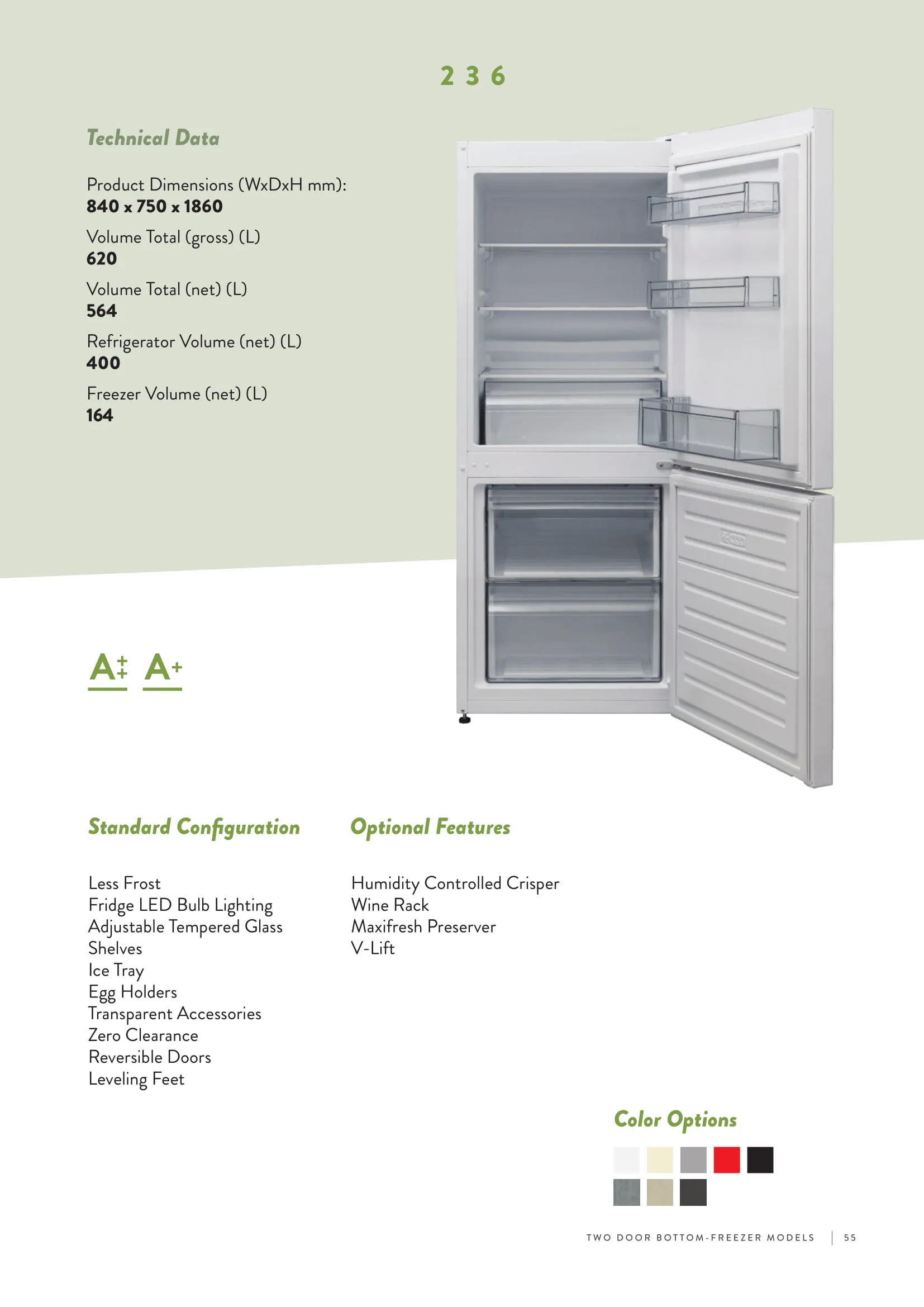 Réfrigérateur Deux Portes No-Frost Export (Climat Tropical) Modèle 22 — Gros Électroménager, Froid & Électronique Grand Public | COIDET & ATC