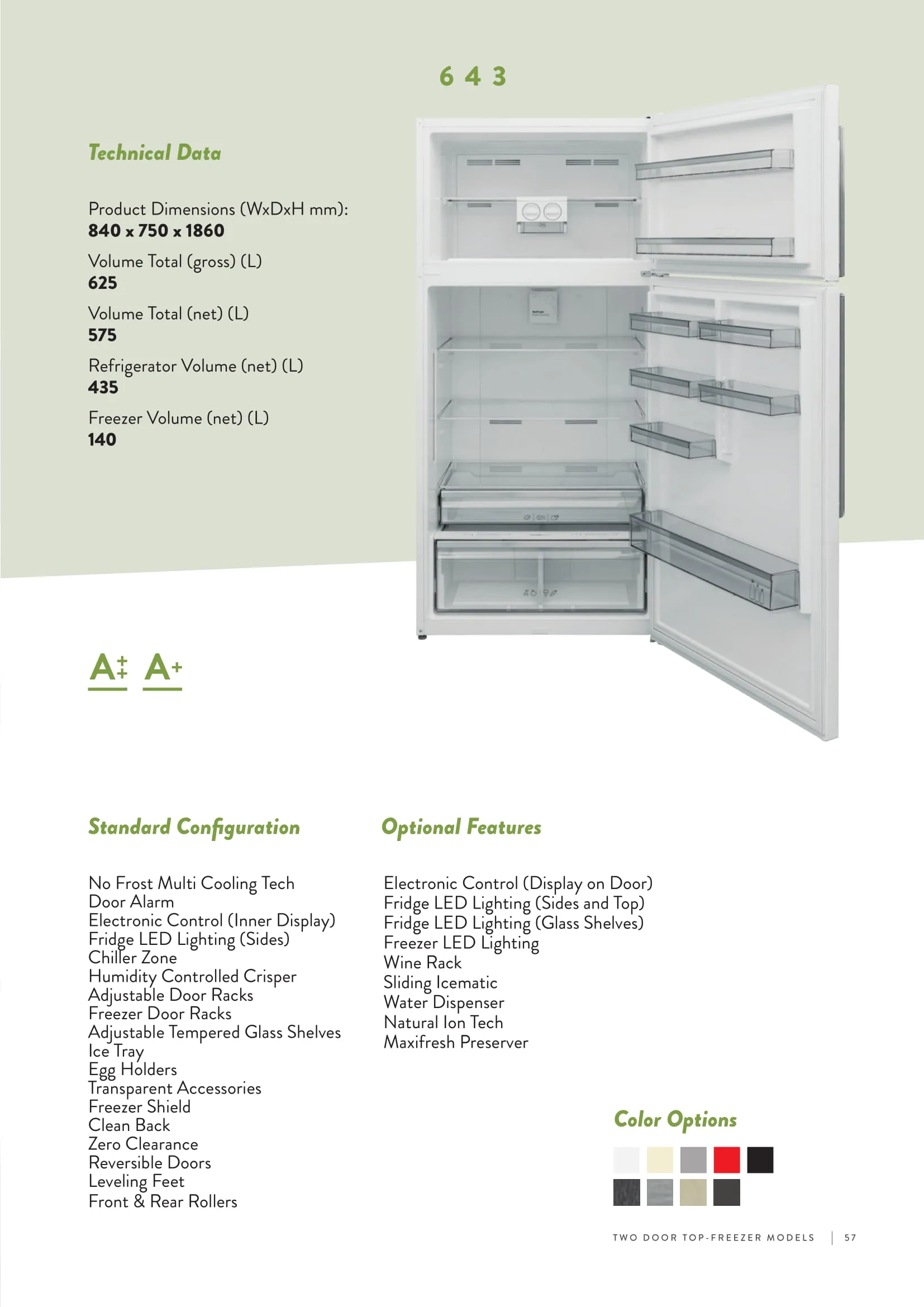 Réfrigérateur Deux Portes No-Frost Export (Climat Tropical) Modèle 116 — Gros Électroménager, Froid & Électronique Grand Public | COIDET & ATC