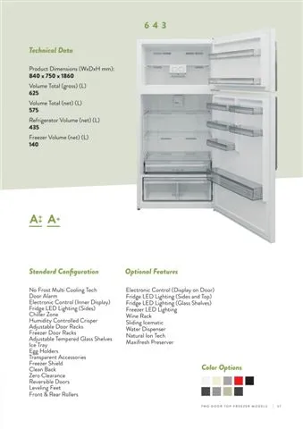 Réfrigérateur Deux Portes No-Frost Export (Climat Tropical) Modèle 42 — Gros Électroménager, Froid & Électronique Grand Public | COIDET & ATC