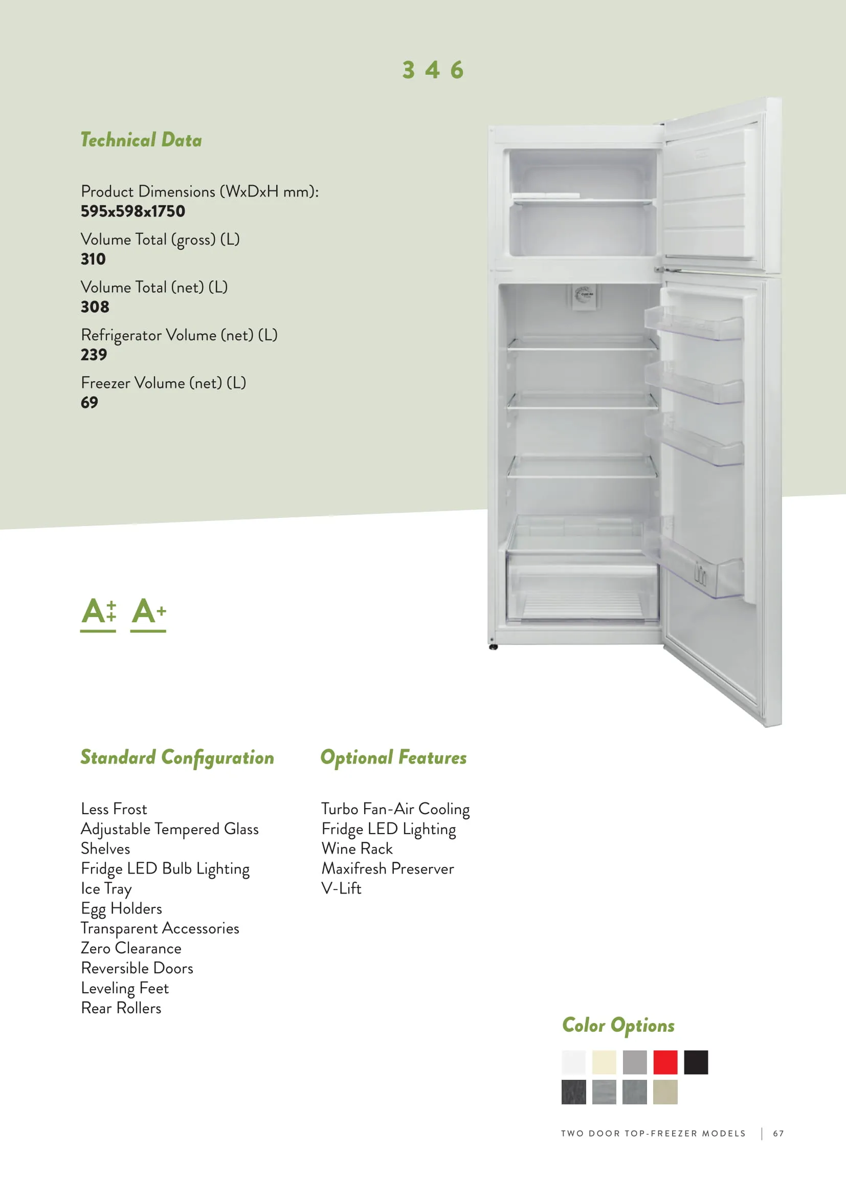 Réfrigérateur Deux Portes No-Frost Export (Climat Tropical) Modèle 163 — Gros Électroménager, Froid & Électronique Grand Public | COIDET & ATC