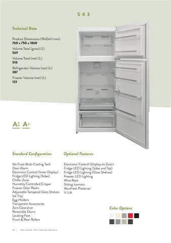 Réfrigérateur Deux Portes No-Frost Export (Climat Tropical) Modèle 144 — Gros Électroménager, Froid & Électronique Grand Public | COIDET & ATC