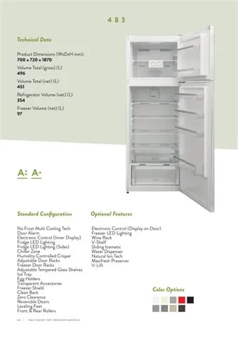 Réfrigérateur Deux Portes No-Frost Export (Climat Tropical) Modèle 99 — Gros Électroménager, Froid & Électronique Grand Public | COIDET & ATC