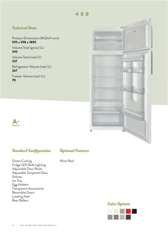 Réfrigérateur Deux Portes No-Frost Export (Climat Tropical) Modèle 127 — Gros Électroménager, Froid & Électronique Grand Public | COIDET & ATC