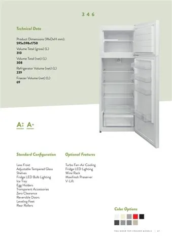 Réfrigérateur Deux Portes No-Frost Export (Climat Tropical) Modèle 66 — Gros Électroménager, Froid & Électronique Grand Public | COIDET & ATC