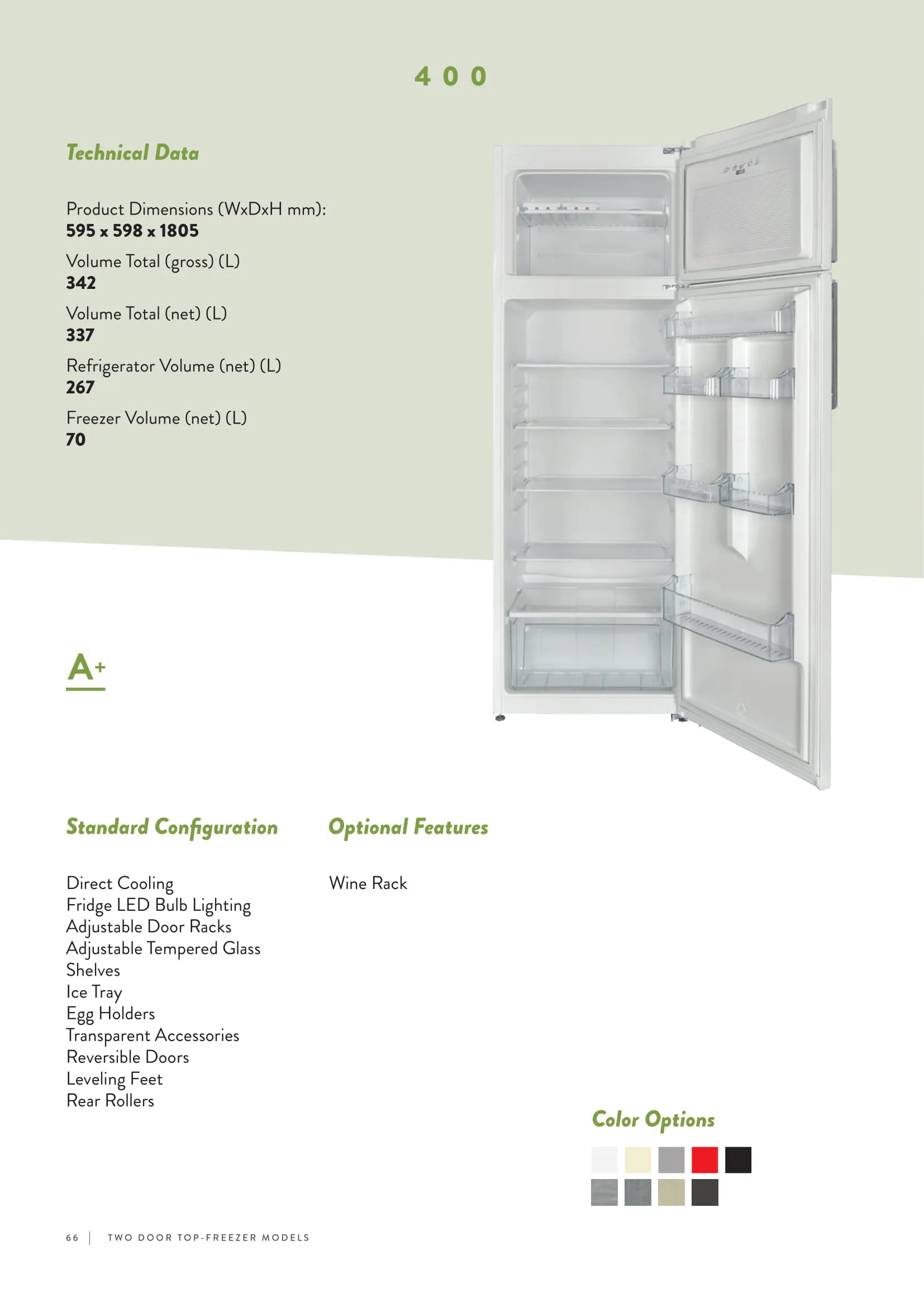 Réfrigérateur Deux Portes No-Frost Export (Climat Tropical) Modèle 59 — Gros Électroménager, Froid & Électronique Grand Public | COIDET & ATC