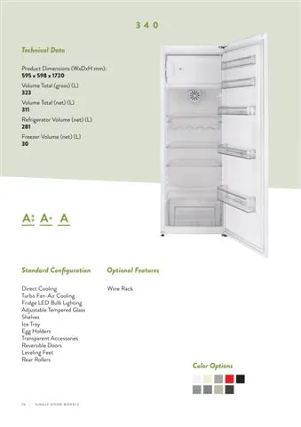 Réfrigérateur Deux Portes No-Frost Export (Climat Tropical) Modèle 181 — Gros Électroménager, Froid & Électronique Grand Public | COIDET & ATC