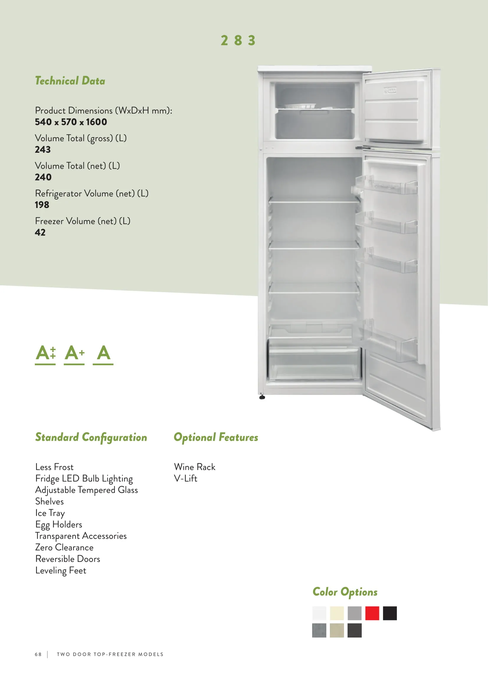 Réfrigérateur Deux Portes No-Frost Export (Climat Tropical) Modèle 18 — Gros Électroménager, Froid & Électronique Grand Public | COIDET & ATC