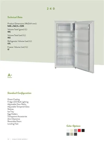 Réfrigérateur Deux Portes No-Frost Export (Climat Tropical) Modèle 172 — Gros Électroménager, Froid & Électronique Grand Public | COIDET & ATC
