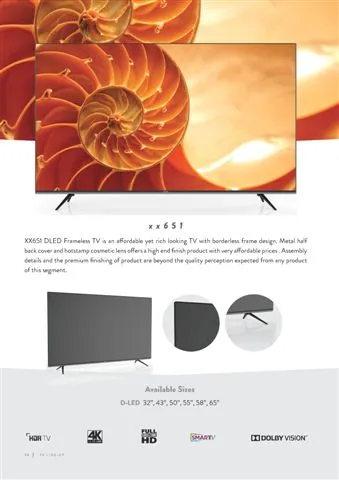 Téléviseur Smart LED Ultra HD 4K — Modèle Export Android TV 186 — Gros Électroménager, Froid & Électronique Grand Public | COIDET & ATC